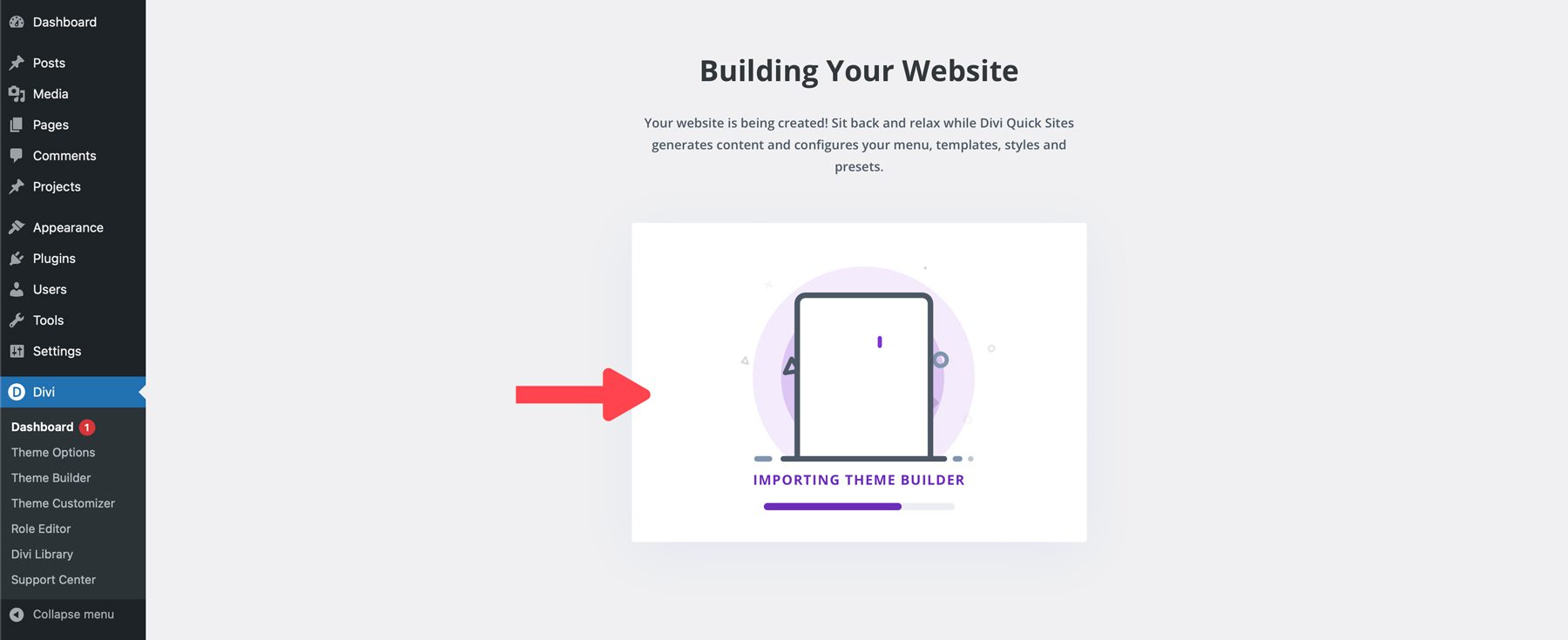 Bistro starter site for Divi